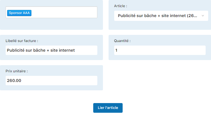 Artikelauswahl - Dropdown-Liste 2